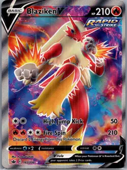 Blaziken V 161/198 Ultra Rare Chilling Reign Pokemon Holo Near Mint - Image 1
