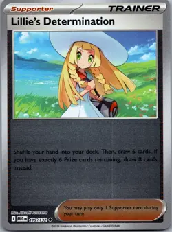 Lillie's Determination 119/132 Uncommon Mega Evolution Pokemon Reverse Holo NM - Image 1
