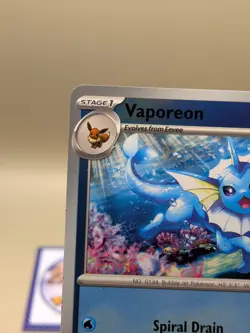 Pokemon TCG - Vaporeon 022/131 -Masterball Holo - Prismatic Evolutions LP - Image 2