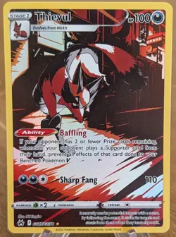 Thievul 100HP Illustration Rare Holo GG17/GG30 Crown Zenith Pokemon - Image 1