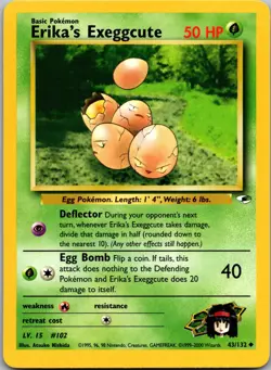 ERIKA'S EXEGGCUTE 43/132 UC GYM HEROES POKEMON UNLIMITED NM - Image 1