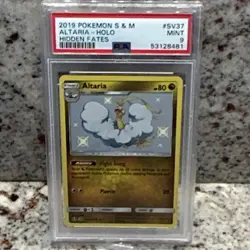 2019 Pokemon TCG Hidden Fates Shiny Vault Altaria Holo Rare Stage 1 SV37 PSA 9 - Image 1