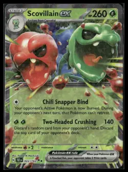 Scovillain ex - 022/162 Temporal Forces (TEF) Double Rare Holo Pokemon TCG - Image 1