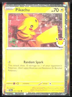Pikachu (Pokemon Day 2026) 051/162 Cosmos Holo - *RARE* Double *SWIRL* - Image 1
