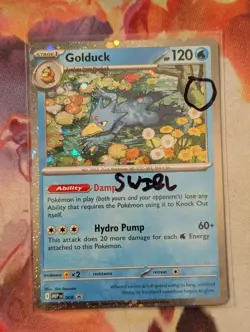 Golduck ~Swirl~ 008 Mega Evolutions Black Star Promo Cosmos Holo Pokemon ShipNow - Image 1