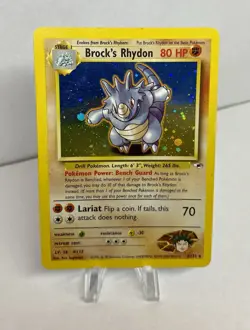 Brock's Rhydon 2/132 Gym Heroes Pokemon TCG LP - Image 1