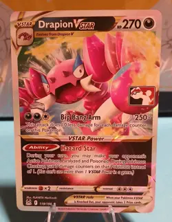 Drapion VSTAR 119/196 Prize Pack Series Pokemon Play! Mint Condition - Image 1