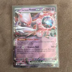Pokemon Destined Rivals #081/182 Team Rocket's Mewtwo ex - Image 1