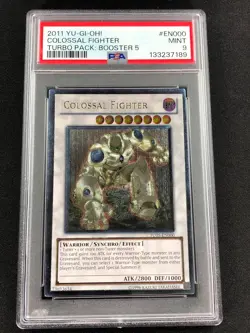 Yugioh 2011 Colossal Fighter TU05-EN000 PSA 9 Ultimate Rare - Image 1