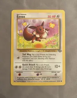 Pokemon Card Eevee Jungle Set #51/64 Common, Unlimited Edition, LP Condition - Image 1