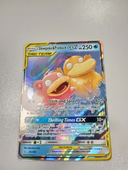 NM! Slowpoke & Psyduck GX (35/236) Unified Minds Tag Team Holo Pokemon Card! - Image 1