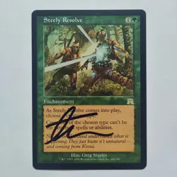 MTG Steely Resolve Onslaught - Signed by Artist Greg Staples - Image 1