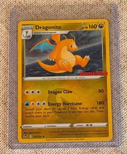 Pokemon 2022 Sword & Shield Silver Tempest Dragonite GameStop Stamp 131/195 - Image 1