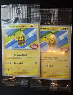 2024 Pokemon Indonesia Pikachu Campaign Pikachu Berkemeja Batik Promo #155/SV-P - Image 2