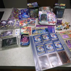 Bulk Random Pokemon stuff Sleeves + Coins + Dice Cards Holos Rares Figures TCG - Image 1