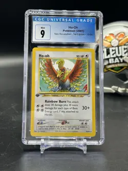 Ho-oh #18 1st Edition Pokemon Neo Revelation Non-Holo CGC 9 (CBMH) - Image 1