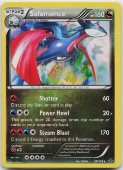 Salamence Holo Rare XY - Roaring Skies 57/108 Pokemon TCG - Image 1