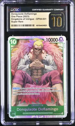 2023 One Piece Kingdoms of Intrigue Donquixote Doflamingo #031 CGC 10 PRISTINE - Image 1