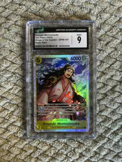 Bandai One Piece Kouzuki Momonosuke OP06-107 Super Rare Holo CGC 9 - Image 1