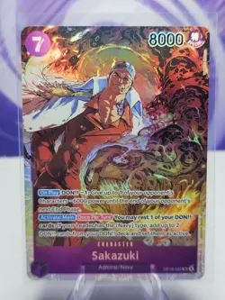 One Piece Sakazuki OP16-065 Super Rare SR The Time Of Battle English - Image 1