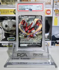 Pokemon Card 2020 Darkness Ablaze Scizor V 118/189 PSA 10 Gem Mint BGS TCG SWSH - Image 1