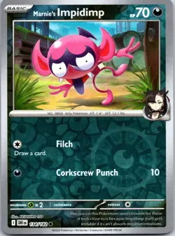 Pokemon TCG - Marnie's Impidimp Reverse Holo Common Destined Rivals 134/182 - Image 1