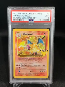 Pokemon TCG Charizard Holo Rare Card Celebrations Classic Collection 4/102 PSA 9 - Image 1