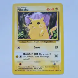 Pikachu 58/102 Common Base Set Pokemon Card WOTC 1999 NM - Image 1