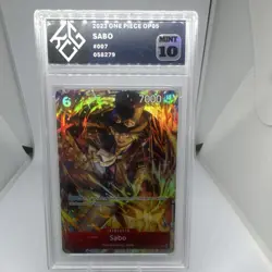 One Piece Sabo OP05 007 Full Art Foil King Card Grading Mint 10 Character - Image 1