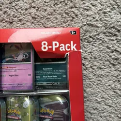 1x Pokemon 8-pack Prismatic Evolutions Mini Tins Damaged Box #3 Authentic - Image 4