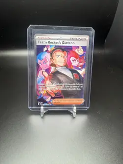 Pokemon TCG Destined Rivals Team Rockets Giovanni Full Art Card 238/182 - Image 1