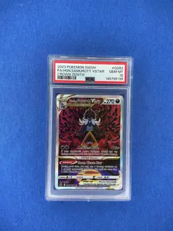 2023 Pokemon Hisuian Samurott VSTAR Ultra Rare Holo Crown Zenith GG52 PSA 10 Gem - Image 1