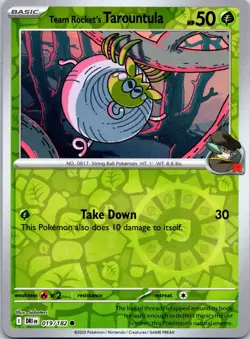 Pokemon TCG - Team Rocket's Tarountula Reverse Holo Common Destined Rivals 019/1 - Image 1