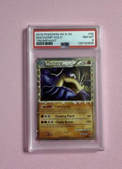 2010 POKEMON TRIUMPHANT MACHAMP PRIME #95 ULTRA RARE PSA 8 NM - Image 1