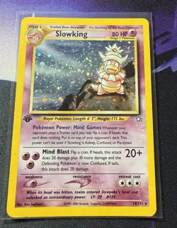 Slowking 14/111 1st Edition Holo Pokemon New Genesis - Image 1