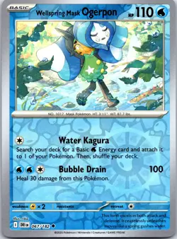 Pokemon TCG - Wellspring Mask Ogerpon Reverse Holo Destined Rivals 067/182 NM - Image 1