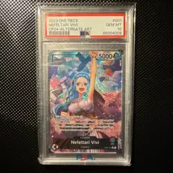 Bandai One Piece CCG 2023 Nefeltari Vivi OP04-001 Alt Art Foil PSA 10 Graded - Image 1