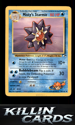 Misty's Starmie 056/132 Pokemon Uncommon Gym Heroes Card LP - Image 1