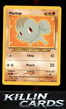 Machop 073/105 Pokemon Common Neo Destiny Card LP - Image 1