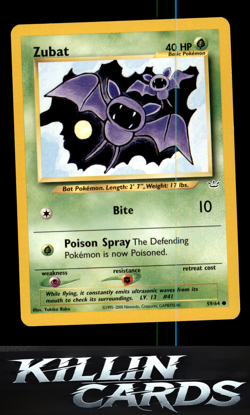 Zubat 59/64 Pokemon Common Neo Revelation Card LP - Image 1