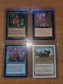 4 Assorted MTG Cards,Argothian Enchant, Misdirection, Yawgmoth Bargin, Gaun Yu - Image 1