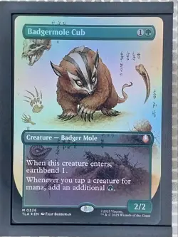 MTG Avatar Badgermole Cub Borderless TLA 0326 Foil - Image 1