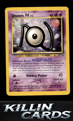 Unown [N] 50/75 Pokemon Uncommon Neo Discovery Card LP - Image 1