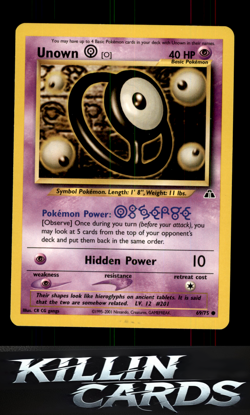 Unown [O] 69/75 Pokemon Common Neo Discovery Card LP - Image 1