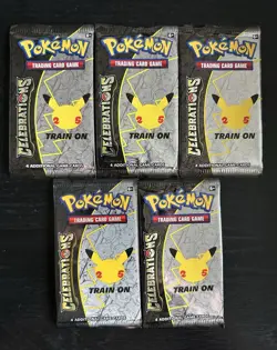 Pokemon Celebrations Booster Pack. Set of 5. New Factory Sealed - Image 1