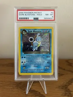 Pokemon TCG Dark Blastoise 3/82 Team Rocket Holo PSA 8 Graded Swirl NM-MT Rare - Image 1