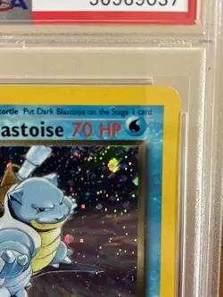 Pokemon TCG Dark Blastoise 3/82 Team Rocket Holo PSA 8 Graded Swirl NM-MT Rare - Image 2