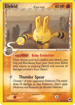 Elekid 48/101 Common Dragon Frontiers Pokemon Heavily Played - Image 1