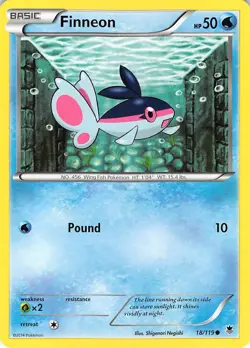 Finneon 18/119 Common Phantom Forces Pokemon Lightly Played - Image 1