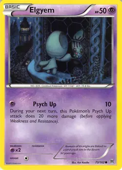 Elgyem 73/162 Common BREAKthrough Pokemon Lightly Played - Image 1